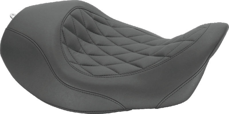 Mustang Motorcycle Mustang 06-17 Harley Dyna Wide Tripper Forward Solo Seat Diamond Stitch - Black 76710 76710 Photo - Primary