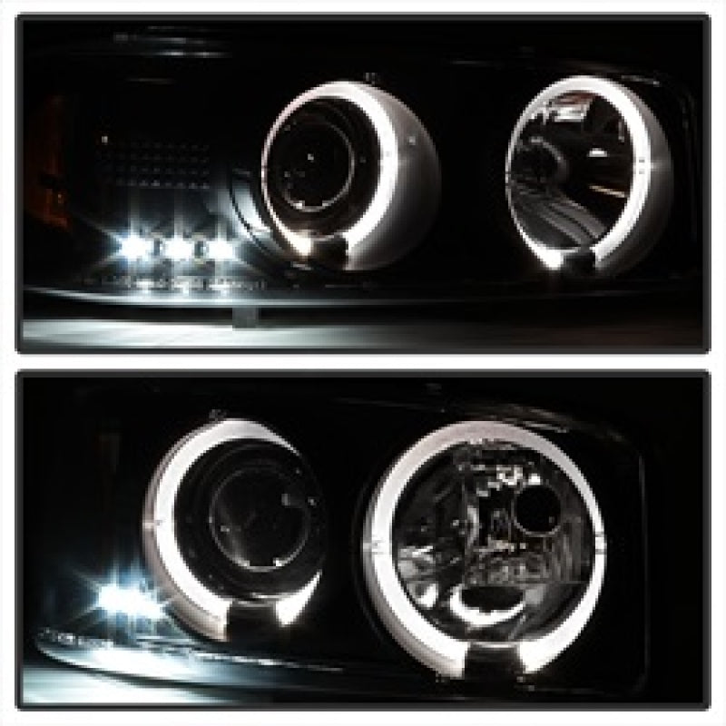 Spyder GMC Sierra 1500/2500 99-06 Projector Headlights LED Halo LED Blk Smke PRO-YD-CDE00-HL-BSM 5078292 5078292 Photo - Unmounted