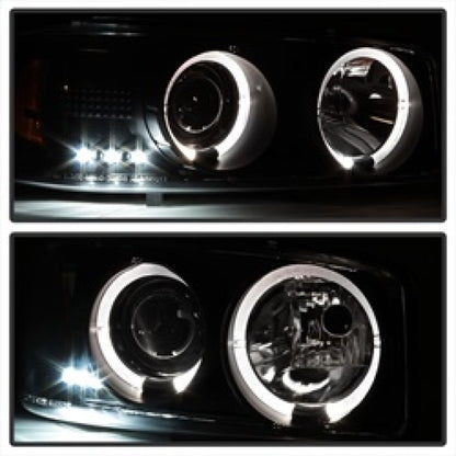 Spyder GMC Sierra 1500/2500 99-06 Projector Headlights LED Halo LED Blk Smke PRO-YD-CDE00-HL-BSM 5078292 5078292 Photo - Unmounted