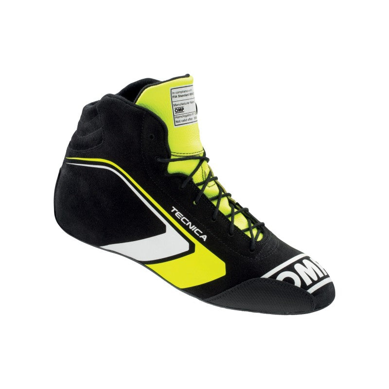 OMP Tecnica Shoes Black/Fluorescent Yellow - Size 41 (Fia 8856-2018) IC0-0823-A01-178-41 IC0-0823-A01-178-41 Photo - Primary