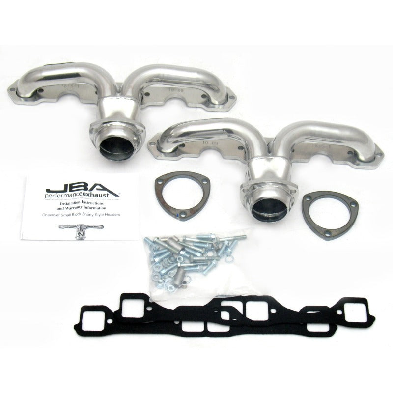 JBA 57-74 Chevrolet Corvette 265-400 SBC 1-5/8in Primary Silver Ctd Tight Tuck Header 1815S-1JS 1815S-1JS Photo - Primary