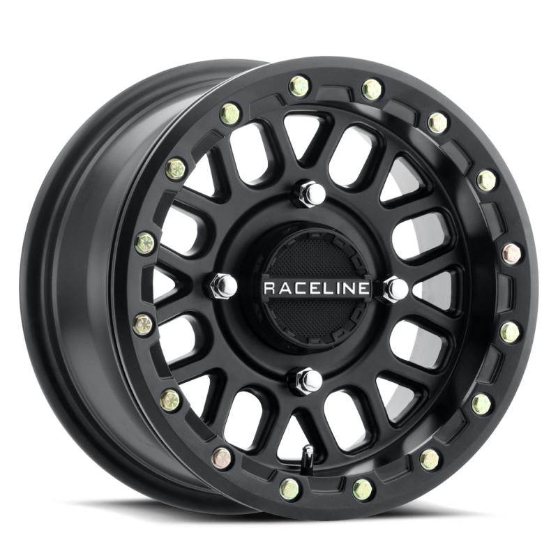 Raceline A92B Podium 14x7in / 4x137 BP / 10mm Offset / 110.18mm Bore - Satin Black Beadlock Wheel A93B-47037+10 A93B-47037+10 Photo - Primary