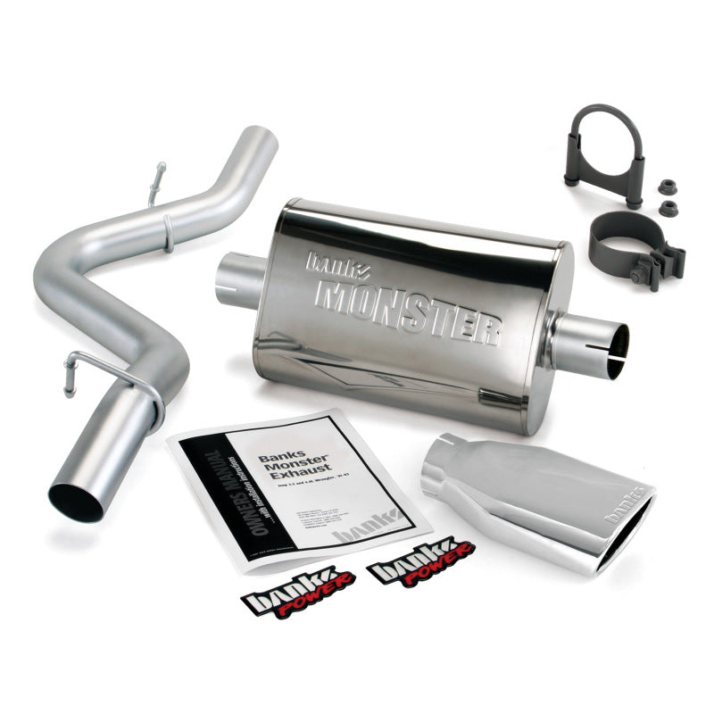Banks Power 97-99 Jeep 2.5/4.0L Wrangler Slip Fit Cat Monster Exh Sys - SS Single 51312 Photo - Primary