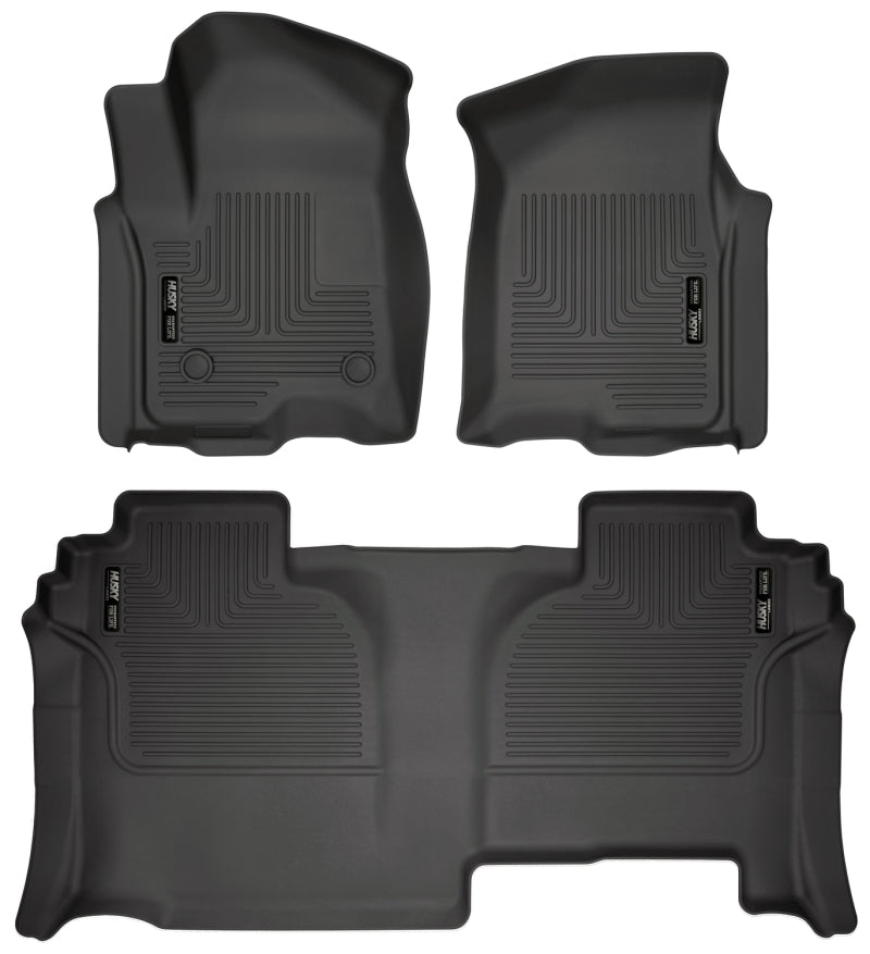 Husky Liners 2019 GMC Sierra 1500 Double Cab Weatherbeater Black Front 94031 Photo - Primary