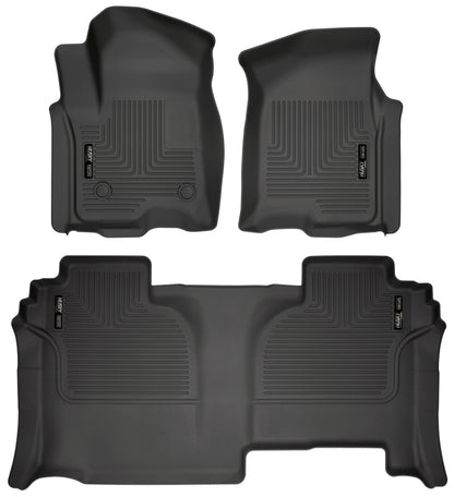 Husky Liners 2019 GMC Sierra 1500 Double Cab Weatherbeater Black Front 94031 Photo - Primary