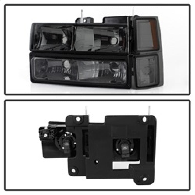 SPYDER Xtune Chevy Suburban 94-98 Headlights w/ Corner & Parking Lights 8pcs Smoked HD-JH-CCK88-AM-SM-SET 5072238 5072238 Photo - Unmounted