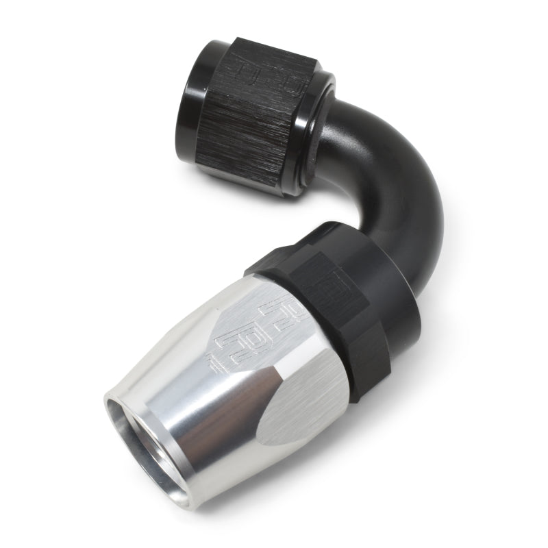 Russell Full Flow Swivel 120° Tight Radius Hose Ends - Black / Silver 613403 Photo - out of package