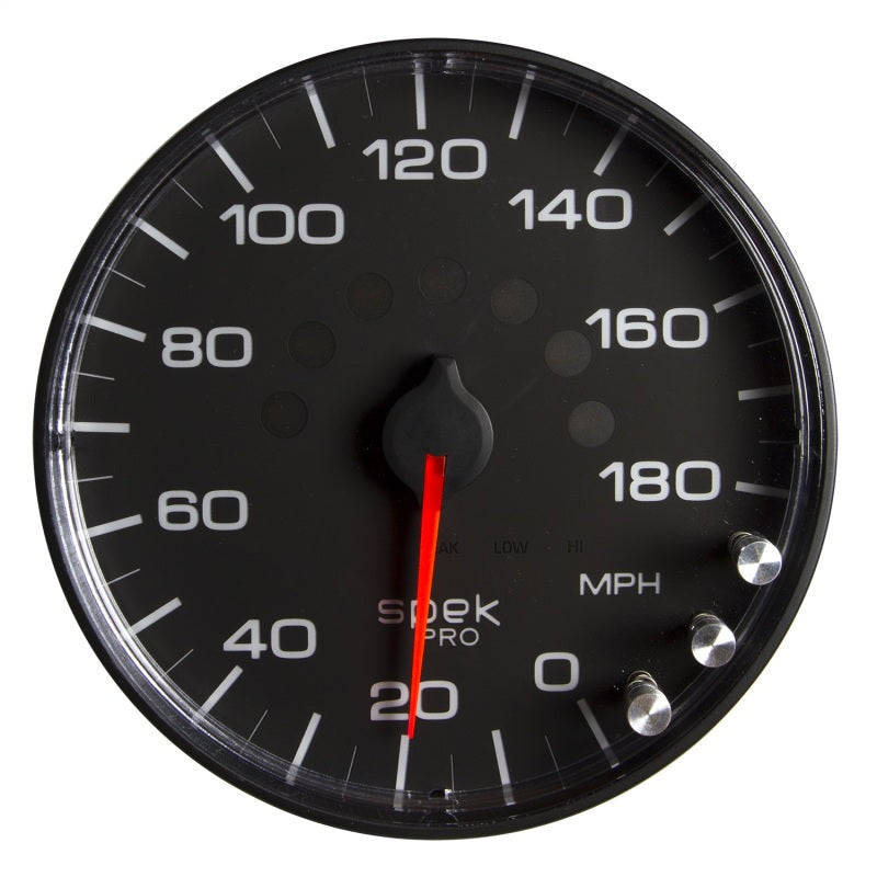 Autometer 5" Speedometer,0-180 MPH,Electric,Spek-Pro,Black Dial,Black Bezel P230328 Photo - Primary
