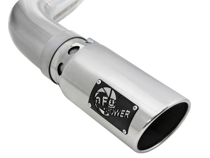 aFe Atlas 4in Aluminized Steel DPF-Back Exh 18-19 Ford F-150 V6-3.0L (td) w/ Polished Tip 49-03106-P 49-03106-P Photo - Unmounted