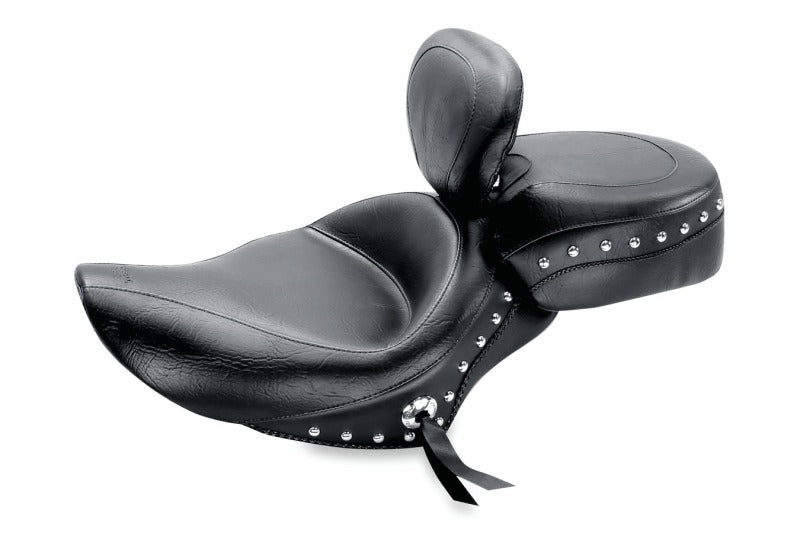 Mustang Motorcycle Mustang 04-21 Harley Sportster Wide Touring Recessed Passenger Seat w/Studs - Black 79377 79377 Photo - Primary