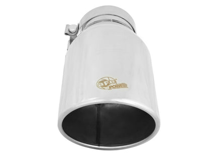 aFe MACH Force-Xp 4in 304 Stainless Steel Exhaust Tip: 4 In x 6 Out x 12L 49T40604-P12 Photo - Unmounted