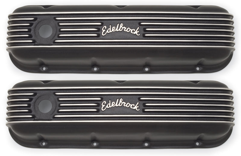 Edelbrock Valve Cover Classic Series Chevrolet 1965 and Later 396-502 V8 Black 41853 41853 Photo - Primary