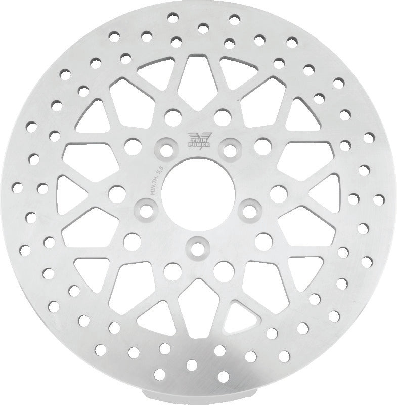 TwinPower Twin Power 08-Up FLH FLT Rear 11.8 Solid Rotor Mesh 666830 666830 Photo - Primary