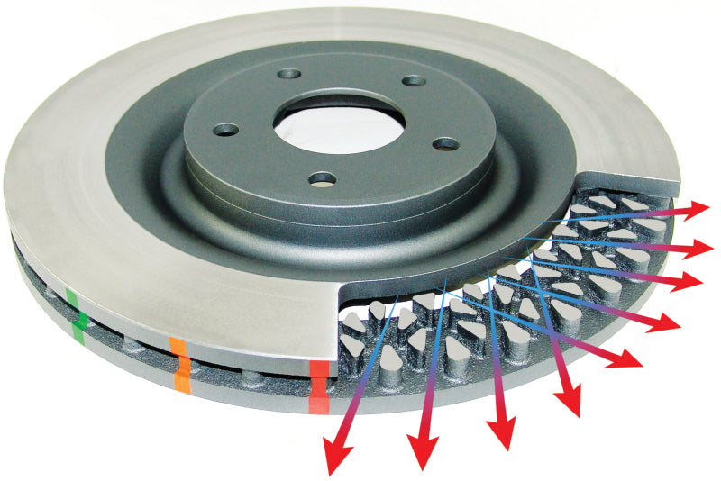 DBA 03-05 Evo 8/9 Front Slotted 5000 Series 2 Piece Rotor Assembled w/ Black Hat 52218BLKS 52218BLKS Photo - Primary