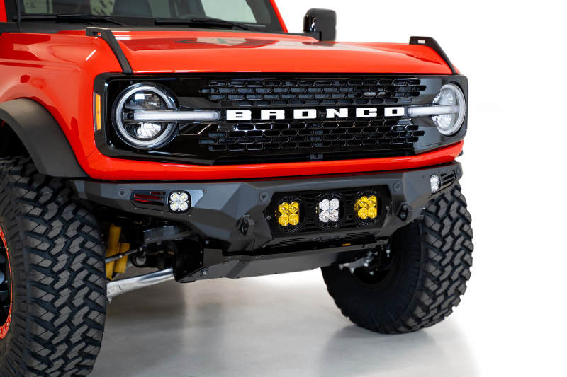 Addictive Desert Designs 21-22 Ford Bronco Bomber Front Bumper (w/ 3 Baja Designs LP4 Mounts) F230194120103 F230194120103 Photo - Primary