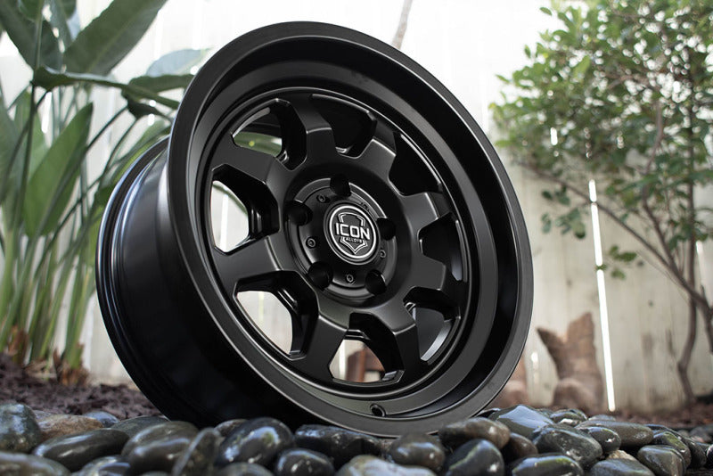ICON Nuevo 17 X 8.5 5 X 5.5 0mm Offset 4.75in BS Satin Black 8117858647SB 8117858647SB Photo - lifestyle view