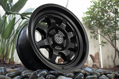 ICON Nuevo 17 X 8.5 5 X 5.5 0mm Offset 4.75in BS Satin Black 8117858647SB 8117858647SB Photo - lifestyle view