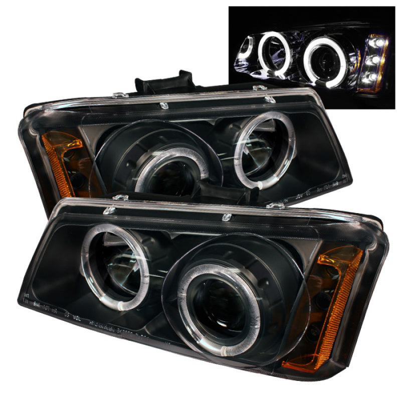 Spyder Chevy Silverado 1500 03-06 Projector LED Halo LED Amber Reflctr Blk PRO-YD-CS03-AM-BK 5009456 5009456 Photo - Primary