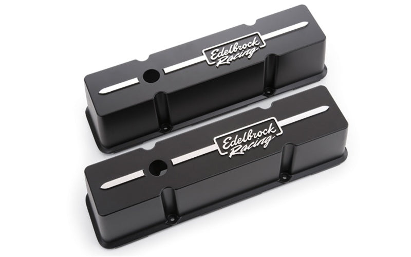 Edelbrock Valve Cover, Racing Series, Chevrolet, 1959-1986 262-400 CID V8, Tall 41643 Photo - Primary