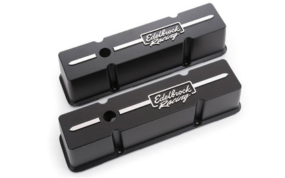 Edelbrock Valve Cover, Racing Series, Chevrolet, 1959-1986 262-400 CID V8, Tall 41643 Photo - Primary