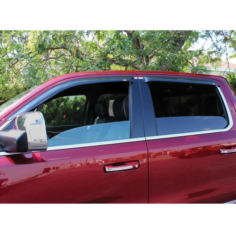 Westin 2019 RAM 1500 Crew Cab (Non Classic) Wade Slim Wind Deflector 4pc - Smoke 72-35432 72-35432 Photo - Mounted