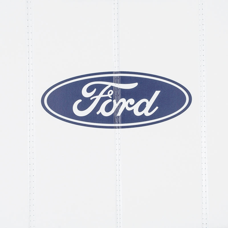Covercraft UVS100 Premier Series Custom Sunscreen with Ford Blue Oval logo UFP11791WH UFP11791WH Photo - Close Up