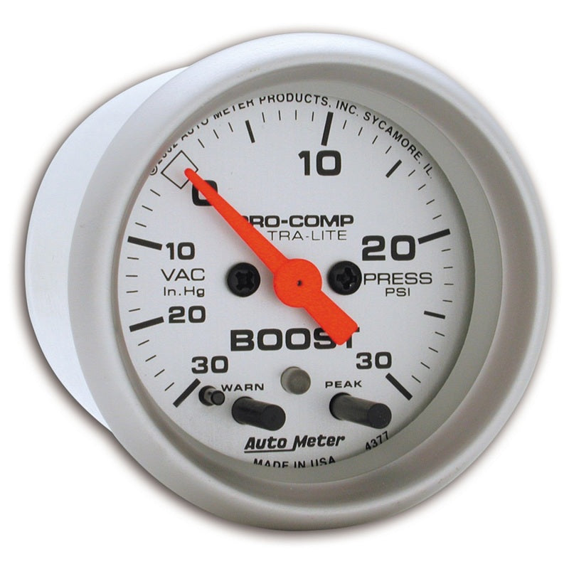 Autometer Gauge, Vac/Boost, 2 1/16", 30inHG-30psi, Stepper Motor W/Peak & Warn, 4377 User 2