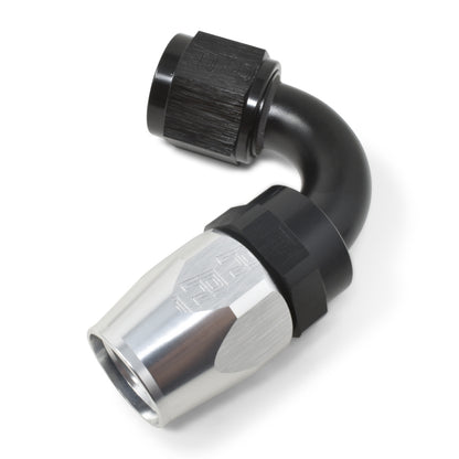 Russell #10 Full Flow Swivel 120° Tight Radius Hose Ends - Black / Silver 613423 Photo - out of package