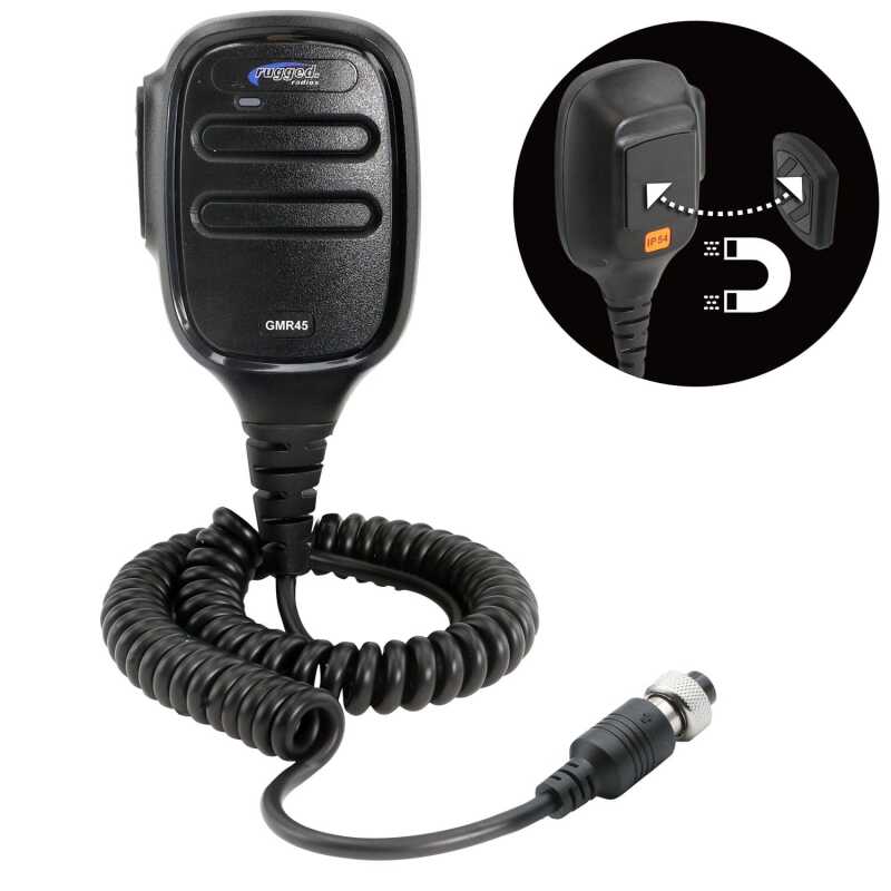Rugged Radios Hand Mic for GMR45 Mobile Radio with Scosche MagicMount HM-GMR45 HM-GMR45 Photo - Primary