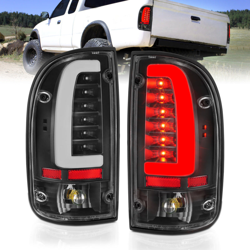 ANZO 95-00 Toyota Tacoma LED Taillights Black Housing Clear Lens (Pair) 311353 311353 Photo - Primary