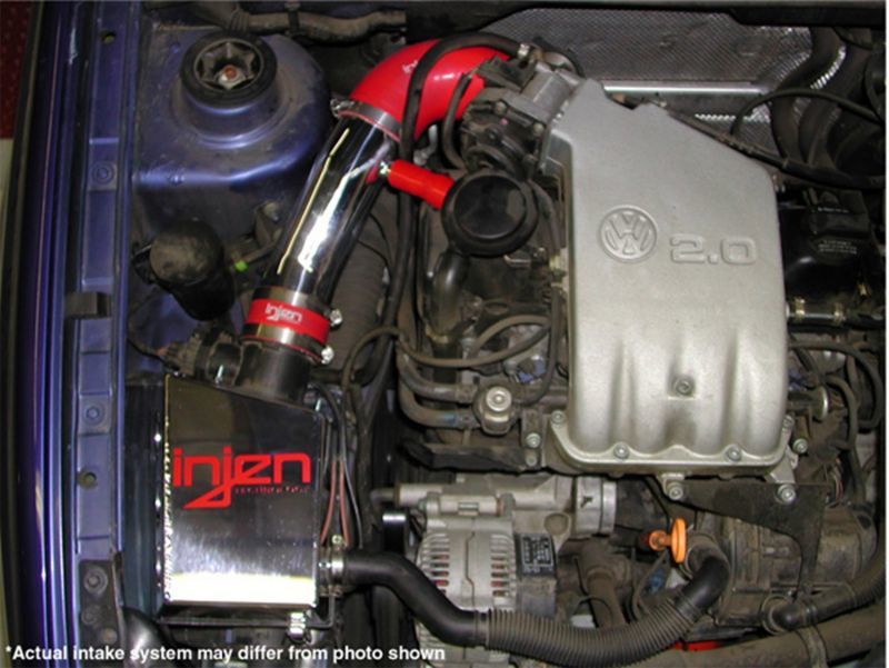 Injen Short Ram Intake System: 96-98 Jetta/ Golf 2.0L, IS3010BLK Photo - Mounted