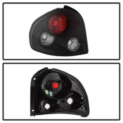 Spyder Hyundai Santa Fe 01-06 (01-04 Model use 3 Bulbs only)Euro Tail Lights Blk ALT-YD-HYSF01-BK 5005359 5005359 Photo - Unmounted