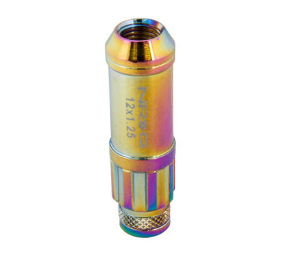 NRG M12 x 1.5 New Steel Lug Nut w/ Dust Cap Cover Set 21 Pc Neochrome LN-LS700MC-21 Photo - Primary