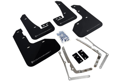 Rally Armor 2015+ MKVII VW Golf R Mud Flaps Silver Logo MF40-UR-BLK/SIL Photo - Primary