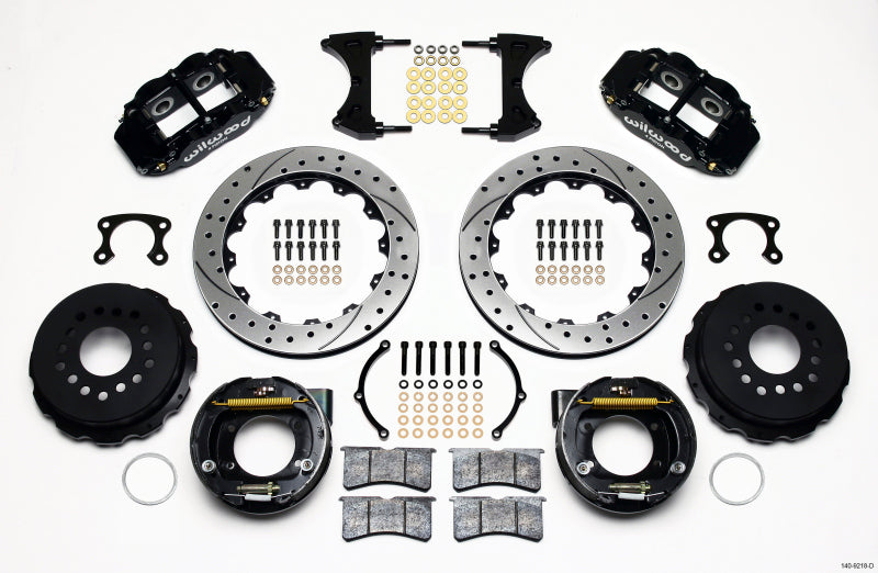 Wilwood Narrow Superlite 4R Rear P-Brk Kit 12.88in Drilled Big Ford  2.36in Offset 140-9218-D 140-9218-D Photo - Primary