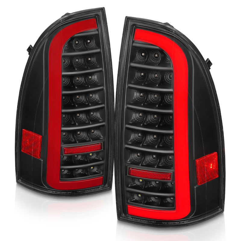 ANZO 05-15 Toyota Tacoma Full LED Tail Lights w/Light Bar Sequential Black Housing Clear Lens 311427 311427 User 1