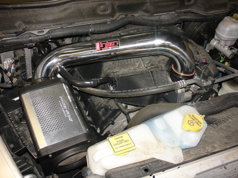 Injen 09-10 Dodge Ram Truck 5.7L-V8 HEMI Power Flow w/ Box Wrinkle Black Power-Flow Air Intake Syste PF8051WB PF8051WB Photo - Mounted