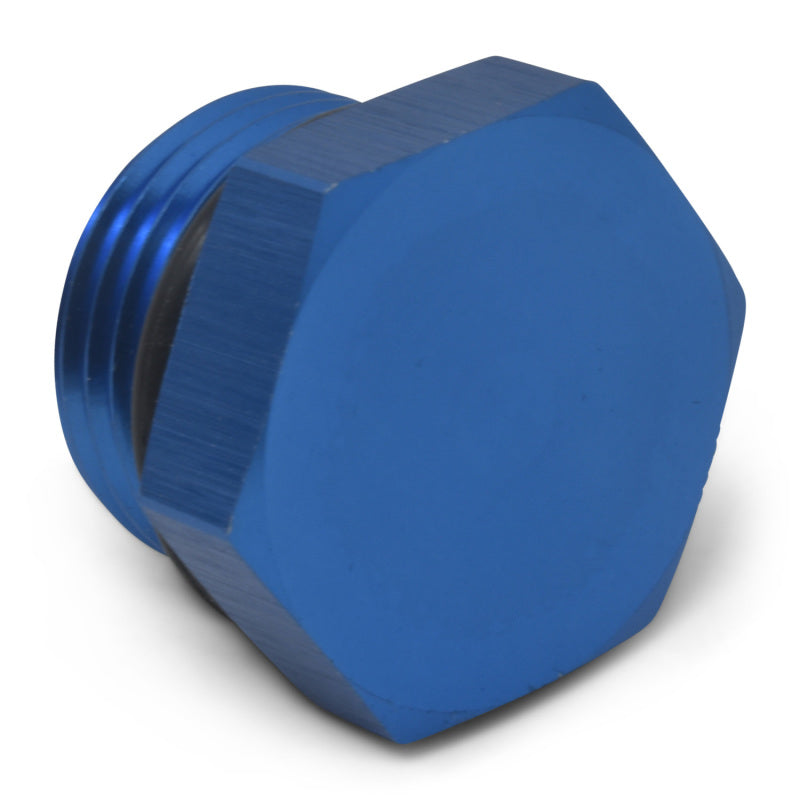 Russell -6 AN Straight Thread Plug Adapter (Blue Finish) 660270 Photo - out of package