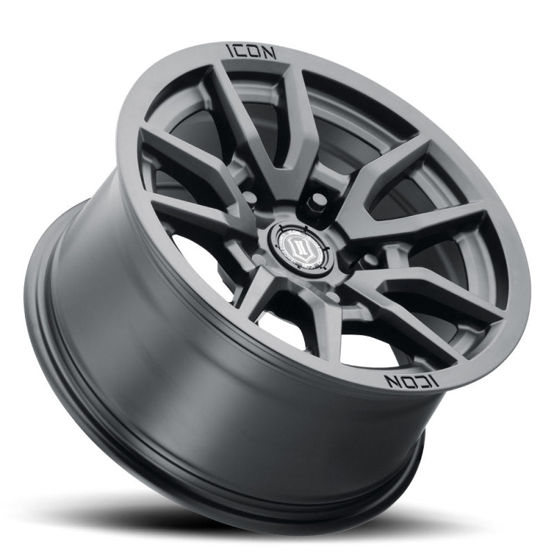 ICON Vector 5 17x8.5 5x5 -6mm Offset 4.5in BS 71.5mm Bore Satin Black Wheel 2617857345SB 2617857345SB Photo - Unmounted
