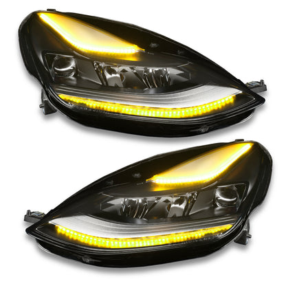 ORACLE Lighting Oracle 2021+ Tesla Model 3 Dynamic ColorSHIFT  Headlight DRL Upgrade Kit 1473-332 1473-332 Photo - Mounted