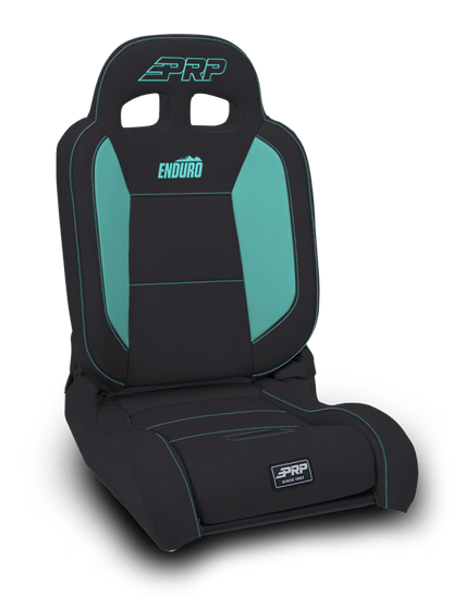 PRP Seats PRP EnduroDaily Reclining Suspension Seat - Black/Teal Vinyl - Driver A8701044-201-238 A8701044-201-238 Photo - Primary