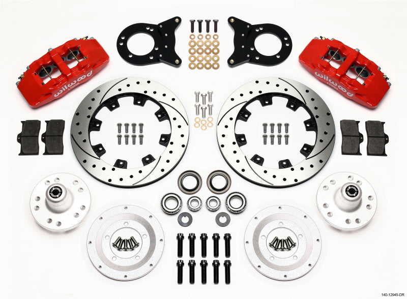 Wilwood FDL Front Kit,12.19",Drill,Red 1970-1973 Mustang 140-12945-DR Photo - Primary