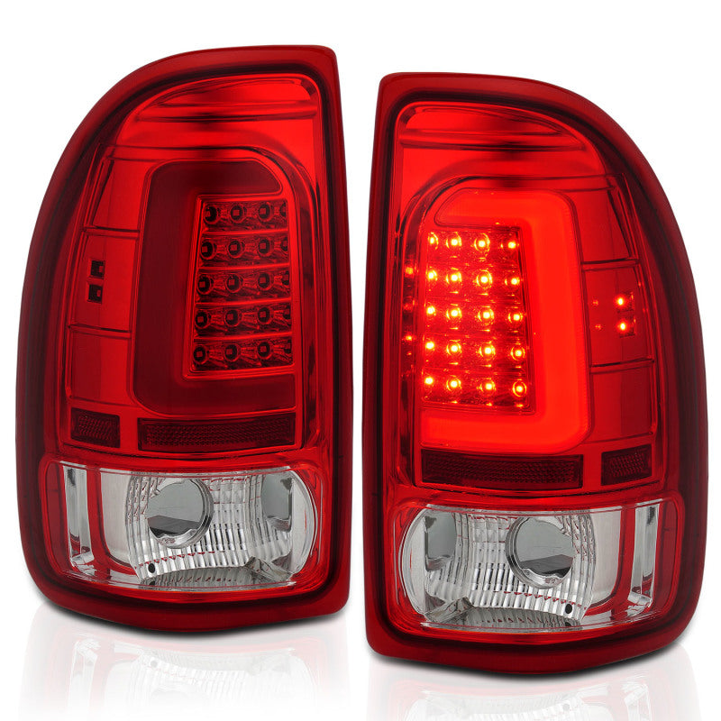 ANZO 1997-2004 Dodge Dakota LED Taillights Chrome Housing Red Lens Pair 311349 311349 Photo - Unmounted