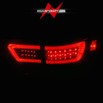 ANZO 11-13 Jeep Grand Cherokee LED Taillights w/ Lightbar Black Housing/Smoke Lens 4pcs 311440 311440 Photo - Unmounted