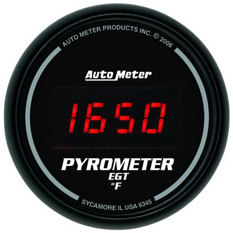 Autometer 2-1/16" Pyrometer, 0-2000 °F, Sport-Comp Digital 6345 Photo - Primary