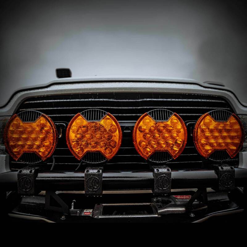 KC HiLiTES SlimLite 8in. LED Light Shield Driving (Shield Only) - Amber 5211 5211 Photo - lifestyle view