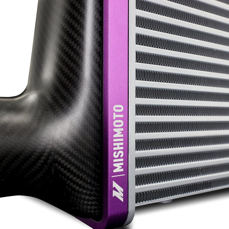 Mishimoto Universal Carbon Fiber Intercooler - Gloss Tanks - 525mm Silver Core - C-Flow - C V-Band MMINT-UCF-G5S-C-C MMINT-UCF-G5S-C-C User 1