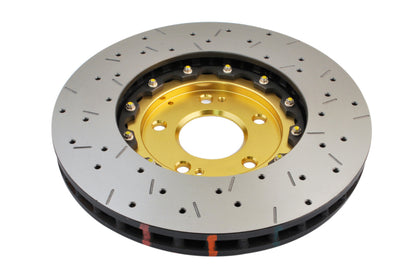 DBA 03-05 Evo 8/9 Front Drilled & Slotted 5000 Series 2 Piece Rotor Assembled w/ Gold Hat 52218GLDXS 52218GLDXS Photo - out of package