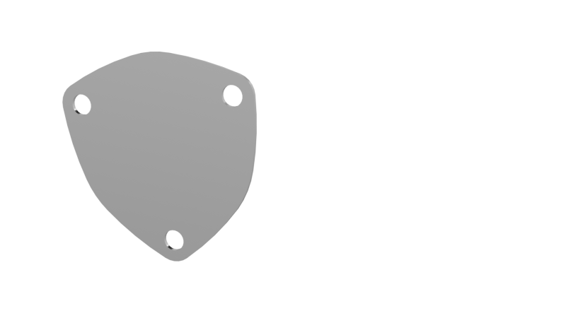 QTP 3in Bolt-On QTEC 3 Bolt Cover Plate 10300C 10300C Photo - Primary