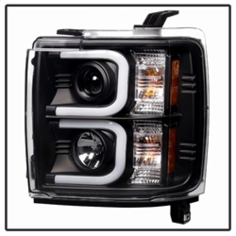 Spyder Chevy Silverado 2014-16 2500 HD Projector Headlights Light Bar DRL Blk PRO-YD-CSHD14-LBDRL-BK 5081032 5081032 Photo - Unmounted
